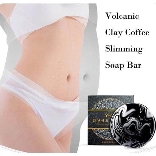 Navel Sticker Volcanic Clay Coffee Slimming Soap Bar Skin Whitening Body Clear Skin Care