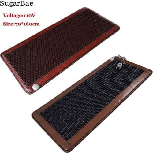 110V Health Care Jade Mattress Electric Heating Cushion Massager Germanite&Tourmaline Mat for Sale