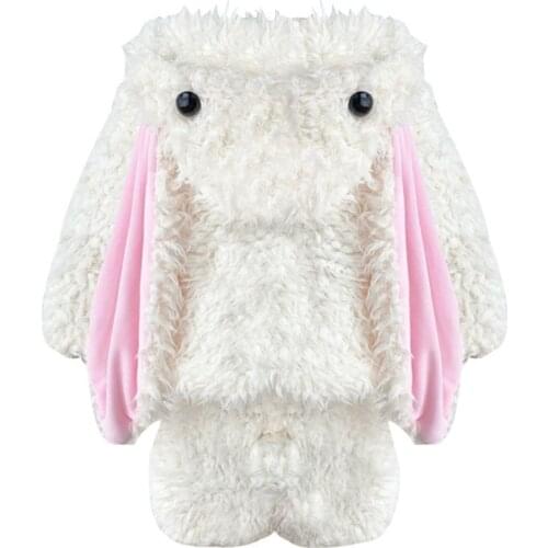 New autumn and winter girls foreign style rabbit suit childrens quilted thickening faux fur fashionable sweater two-piece suit