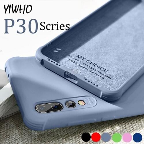 Original Liquid Silicone Case for Huawei P30 Pro Lite Slim Soft Cover Phone Cases Hawei Huawey Hawaii Huawai Huwai P30PRO Light