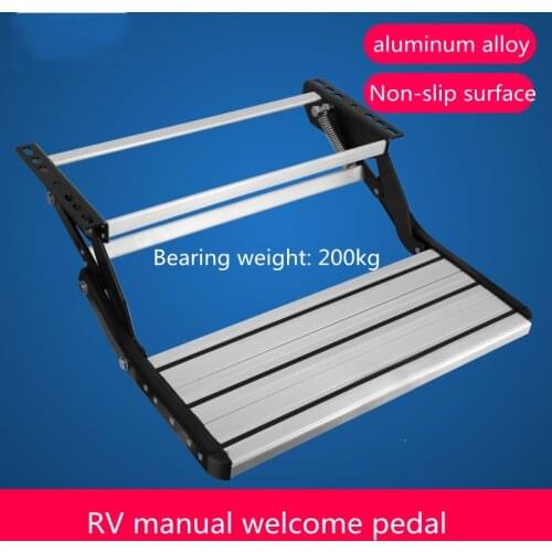 Load 200 Kg Rvs Pedals Aluminum Alloy Antiskid Manual Pedal Step Telescopic Steps Ladder Portable Car Caravan TrailerAccessories