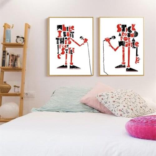 Classic Nordic Poster Orange Theme Musical Instruments Abstract Painting Bedroom Home Decor Wall Pictures Prints