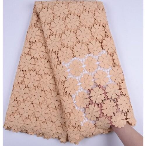 Superb Soft Skin Water Soluble Lace African Cord Lace Fabric Guipure Cord Lace Eyelet Nigerian Cord Lace Fabric For WeddingA1720