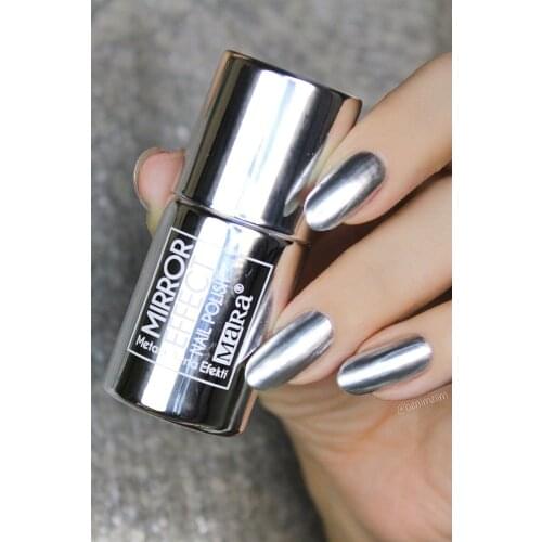 Silver Metallic Mirror Effect Nail Polish Fashion Style Affecting Remarkable For Woman