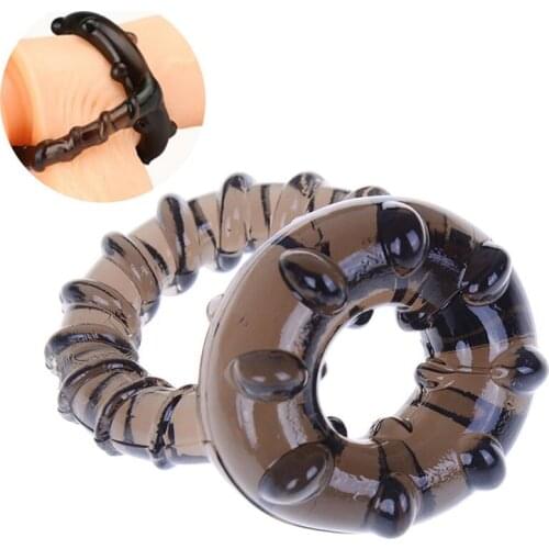 Silicone Penis Cock Ring Dual Men Male Soft Time Delay Ring Lasting Product Lover Sexy Toy Game Tool Party Body Jewelry fj054