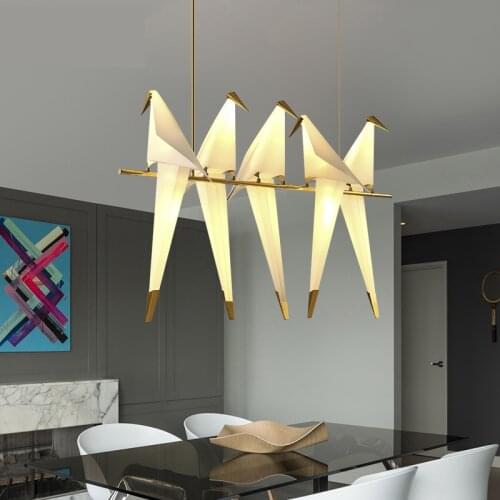 Modern Bird Cage pendant Lamp Living room Bedroom origami bird light Kitchen Dining room Paper House Hanging Lighting Fixtures