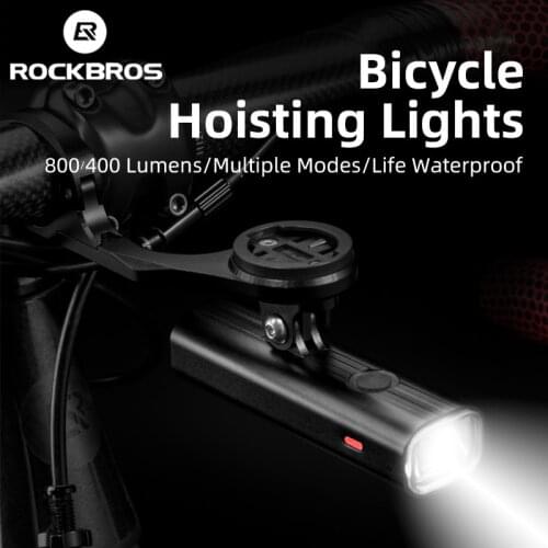 ROCKBROS Bike Lights Front Handlebar Bicycle Lamp 400/800lumens Cycling Flashlight luz bicicleta MTB Lantern Bike Accessories
