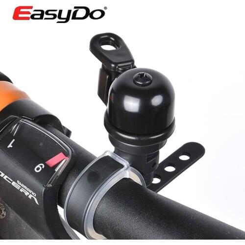 EasyDo New Bike Bicycle Bell Aluminum Alloy Loud Brass Ring Sound Bicycle Accessories Bell Horn Fit 22.2-25.4mm Handlebar Black