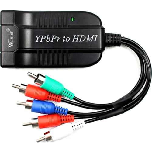 Wiistar New 1080P Component YPbPr to HDMI Converter video and R/L audio Adapter 5RCA male ypbpr to HDMI Converter Adapter