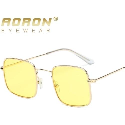 Vintage Square Sunglasses Women Men Metal Fashion Sun Glasses Transparent Retro Small Frame Eyeglasses with Clear Lenses