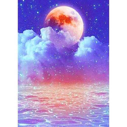 XUEQIXIAOZU 5D DIY Landscape Diamond Painting New Product Is on The Shelf Square/round Diamond Embroidery Moon Crafts Decoration