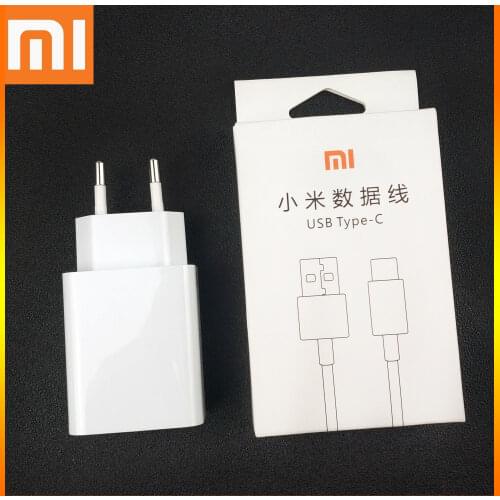 XiaoMI RedMI 7 8 Pro Charger Original Fast QC3.0 Travel EU 18W Charge Power adapter Usb type-c cable for Mi 9 8 6 A3 A2 Note 7 8