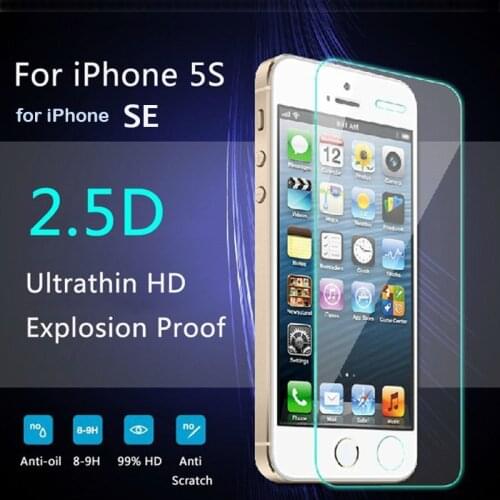 Hot Sale Screen Protector film for iPhone 5s explosion-proof protective templado glass for iPhone5 5S 5G SE