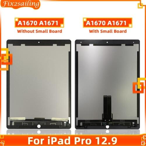 For iPad Pro 12.9 A1670 A1671 LCD Display Touch Screen Digitizer Sensors Assembly LCD Panel For iPad 12.9 2nd with Small Board