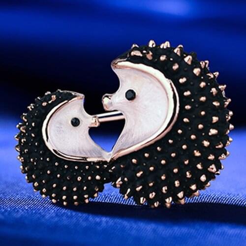 Zlxgirl fashion brooches jewelry antique silver vintage Hedgehog and turtle mens punk brooch cartoon animal scarf pins