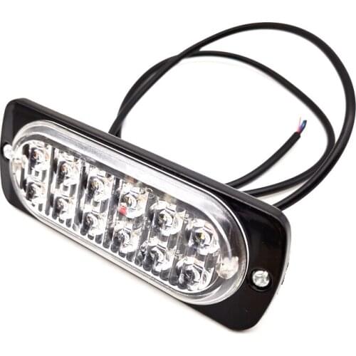 12 LED Amber Flashing Strobe Light Signal Lamp Ultra for Vehicles Truck Off-Road