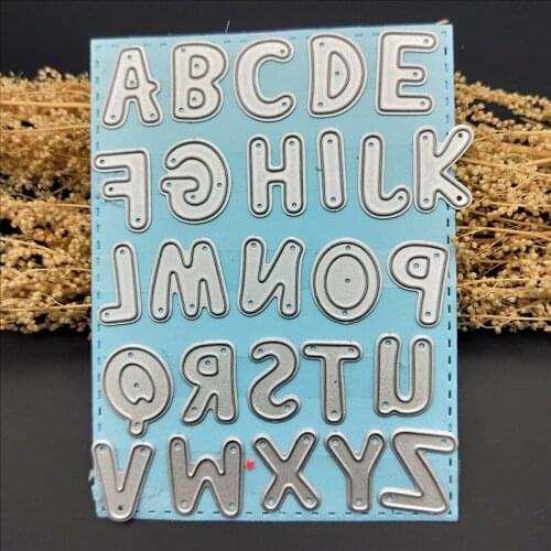 26 Alphabet Metal Cutting Dies Stencils For DIY Scrapbooking DIY Clear Stamps Steel Embossing Craft Decoration Stencil Folder