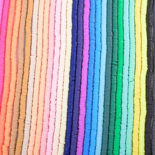 30 Colors 6mm Recyclable Polymer Clay Disc Spacer Beads Necklace Bracelet Handmade Loose Charms Beads For Jewelry Making