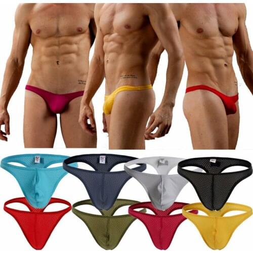 4/8PCS Sexy Mens Underwear Mesh Men Thongs Sexy Lingerie Men G-string Thongs Strings Underwear Tangas Gay Briefs Jockstrap Men