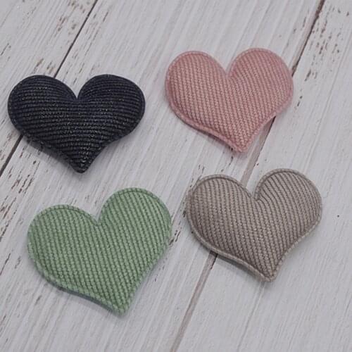 5*3.5cm DIY Handmade Heart sewing applique for Childrens hair Clip Accessories