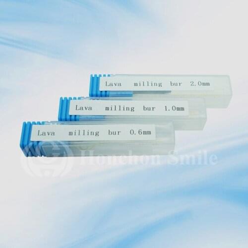 5pcs Lava miling burs Dental Milling burs/Dental size 2.0/1.0/0.6mm length38mm Lava CADCAM Burs