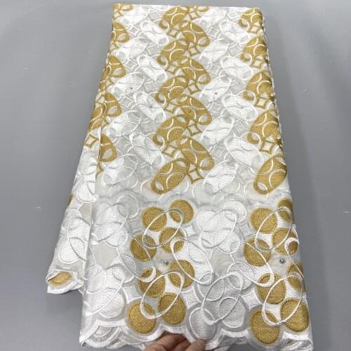 5yard Swiss Lace Fabric 2021 High Quality African 100%cotton fabrics Swiss voile lace In Switzerland Dubai Fabrics For Wedding