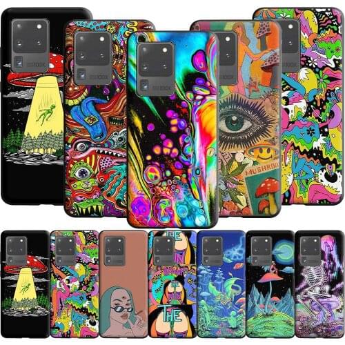 Colourful Psychedelic Trippy Art Case for Samsung Galaxy A5 A6 A9 M31S S21 S21S S30 Plus Ultra M51 A02 A12 A32 A52 A72 F62 M62