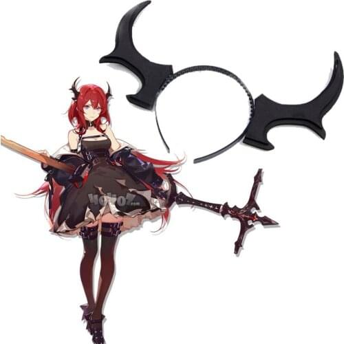 Arknights Surtr Cosplay Headwear Hair Clip Hairpin Horn Halloween Costume Hair Pin Accessory Props