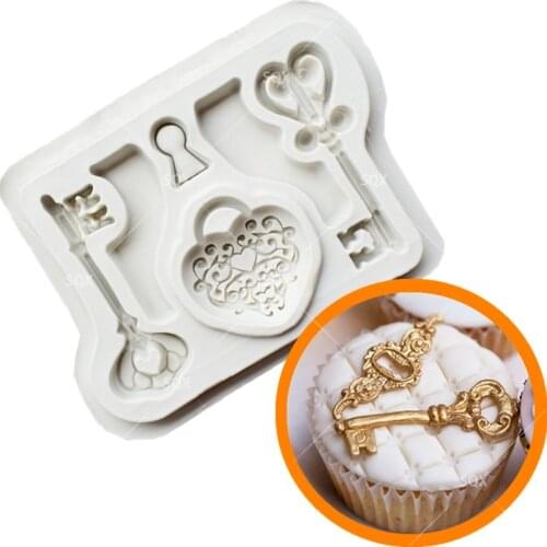 Hot Carefully Lock / New Key / Keyway Shape Cake Baking Molds,Cake Decorating Tools Pastry Tools Kitchen Accessories SQ16248