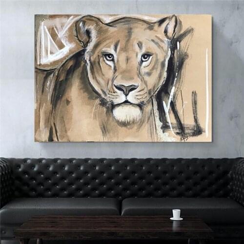 Canvas Painting Wall Art Unique Plakaty Na Sciane Animal HD Printing Poster Home Decorative Modern Living Room Modular Pictures