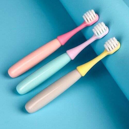 3Pcs Cute Mushroom Soft Children Toothbrushes Cleaning Dental Oral Care Supplies