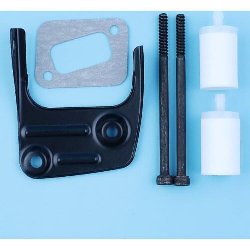 Muffler Exhaust Silencer Bracket Bolts Fuel Filter Gasket Kit For Husqvarna 340 345 346XP 350 353 Jonsered 2150 2152 Chainsaw
