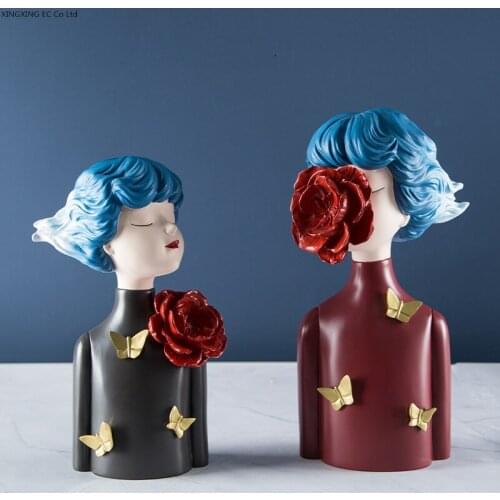 Creative Butterfly Figurine Sculpture Art Decoration Modern Resin Crafts Home Decoration Accessories Desktop Decoration Gifts