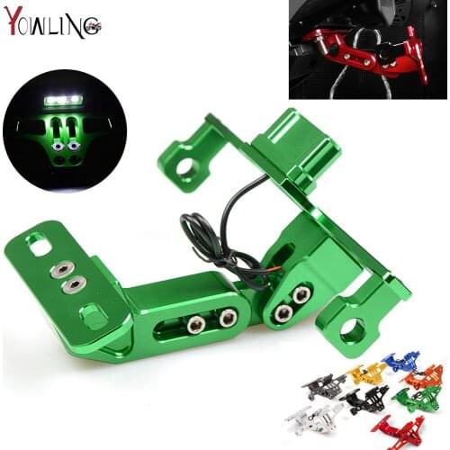 Motorcycle License Plate Bracket Licence Plate Holder Frame Number Plate For Kawasaki ZX6R ZX7R ZX10R ZX14R NINJA650R Z800 Z1000