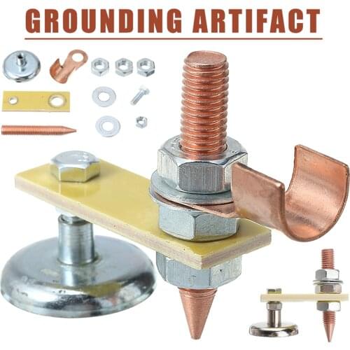 Magnetic Head Welding Ground Clamp Safety Wire Holder With Copper Tail Welding Equipment Solder Electric Power Tool Accessories