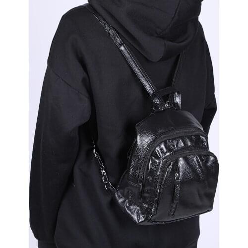 Mini Backpack Women Leather Crossbody Shoulder Bags For Women Waterproof Multi-Function Small Bagpack Female Girls School Bags