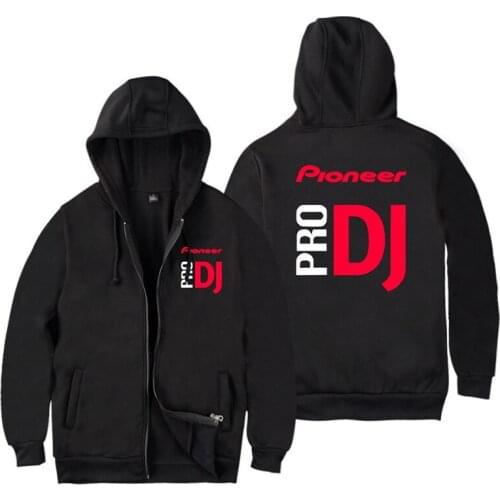 Fashion Men Women Zipper Hoodie Sweatshirts Pioneer Pro Dj Trend Casual Pocket Zip Up Long Sleeve Hoodies Jacket Kids Tops