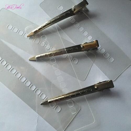 Double Prong Pin Curl Setting Section Hair Clips Set With Multi Hair Template Scalp Shield Protector Strip For Hair Extensions