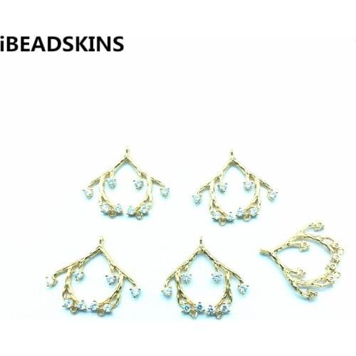 New arrival! 26x27mm 50pcs Cubic Zirconia House shape Connector for Earrings parts/hand Made Earrings make/ Jewelry Findings DIY