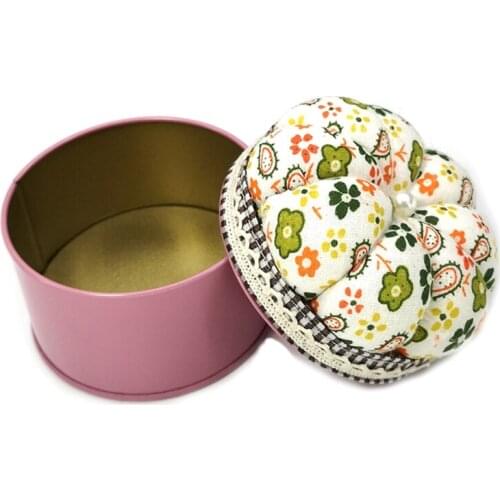 Pumpkin Shaped Needle Pin Cushion with Storage Box Pincushion Stitch Needlework Mat for DIY Craft Embroidery Sewing Needles