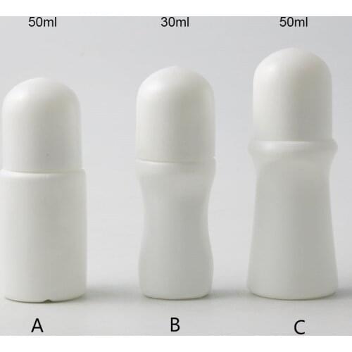 24 x 30ml 50ml Simple Empty PP Plastic Roll On Bottles Plastic Roller Ball Portable Travel Deodorant Roll On Container Outdoors