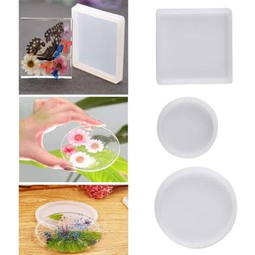 Crystal Epoxy Mould Silicone Mould Resin Casting Molds Ornaments Coaster Jewelry Pendant Making Tool Home DIY Crafts Making Tool