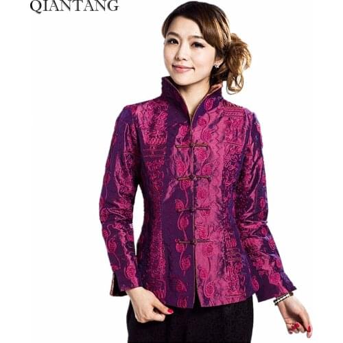 Женские модные куртки QIANTANG China At AliExpress