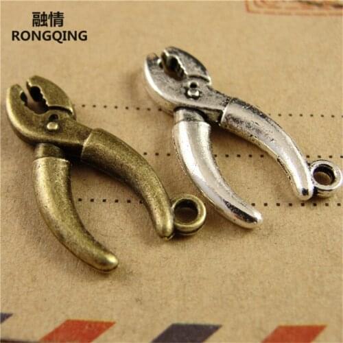 RONGQING 50pcs/pack Pliers Pendant Jewelry Accessories Fashion Jewelry Charms for jewelry making NEW 2019