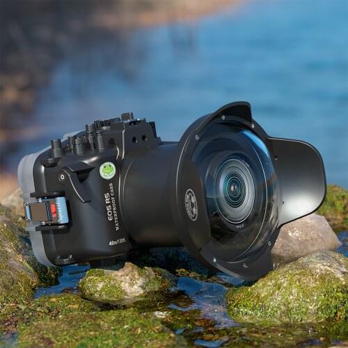 Seafrogs 40meter Waterproof Underwater Plastic Housing Install Dome Port And Standard Port For Canon EOS R5