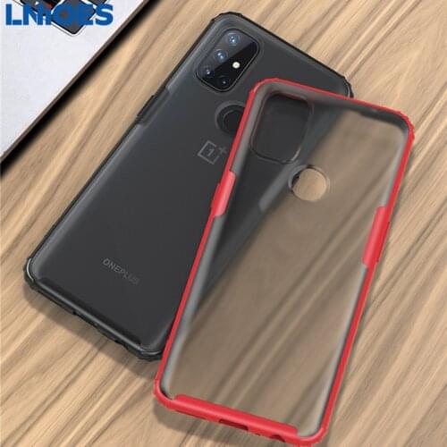 For Oneplus Nord N10 Case Silicone PC Mixed Frosted Transparent Case Shockproof Armor for Oneplus Nord N10 Case