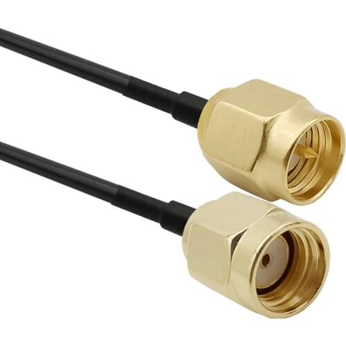 SMA male plug to RP-SMA male Jack straight Connector RF RG174 Coaxial Jumper Pigtail Cable For Radio Antenna 10-50CM