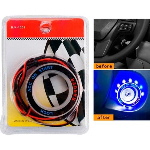 TAIHONGYU TAIHONGYU Ice Blue LED Ring Start Key Remote For Ford Ranger T6 Px2 Mk2 WildTrak 2012 2013 2014 2015 2016 2017 2018