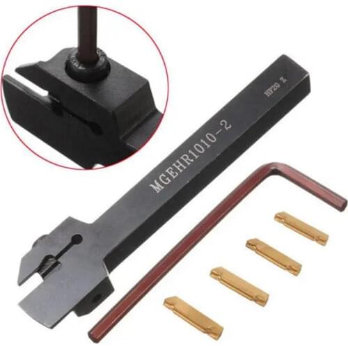 MGEHR 1010-2 10x10x100mm Lathe External Grooving Turning Tool Holder With 4pcs MGMN200 Carbide Insert blades