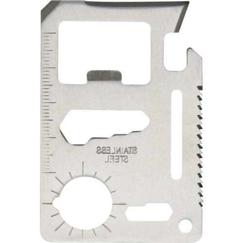 Universal Stainless Steel Emergency Survival Mini Knife Multi-function 11 in 1 Camping Tool Card Knife